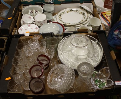 Lot 519 - Three boxes of glassware and ceramics to...