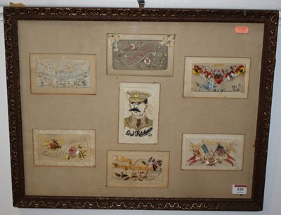 Lot 529 - A framed collection of seven World War One...