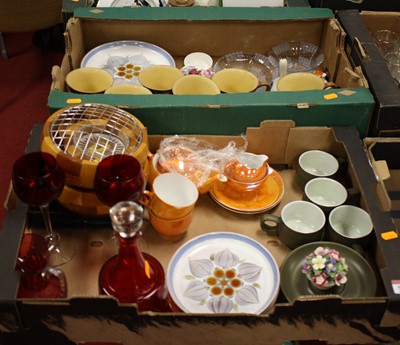 Lot 520 - Three boxes of glassware and ceramics to...