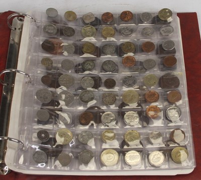 Lot 357 - Great Britain and World, a folder of coins to...