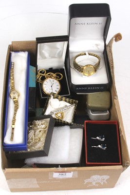 Lot 382 - A ladies Express gold plated cased wrist watch...