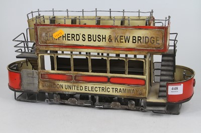 Lot 448 - A modern tinplate tram