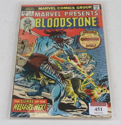 Lot 451 - A Marvel Comics Bloodstone comic, 2nd December,...