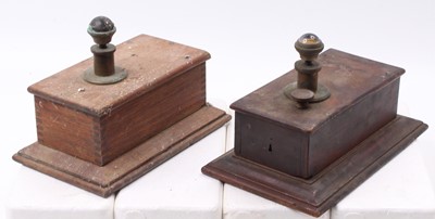 Lot 135 - Two railway block bell plunger instruments,...