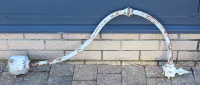 Lot 151 - A cast iron possibly railway interest lamp arm,...