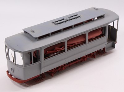 Lot 160 - A G-scale single decker tram, a kit built...