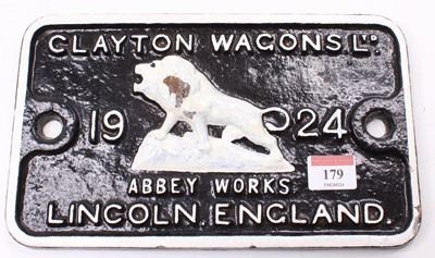 Lot 179 - A Clayton Wagons Ltd cast iron 1924 wagon...