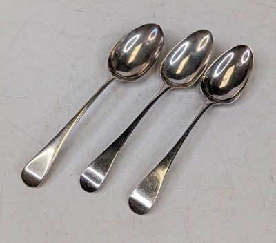 Lot 303 - A pair of George III silver tablespoons, in...