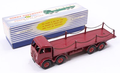 Lot 1223 - Dinky Toys, 905, Foden flat truck with chains,...