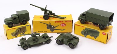 Lot 1248 - Dinky Toys Military boxed and loose model...