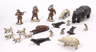 Lot 1875 - A Timpo lead hollow cast Arctic Hunting Set...