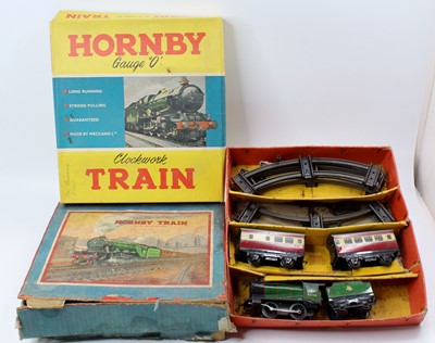 Lot 385 - Three Hornby 0-gauge sets, all incomplete, all...