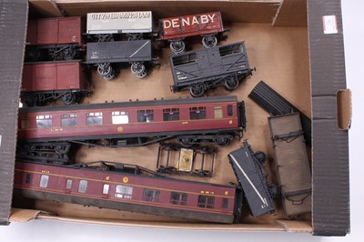 Lot 390 - Tray of 0-gauge kit built rolling stock: two...