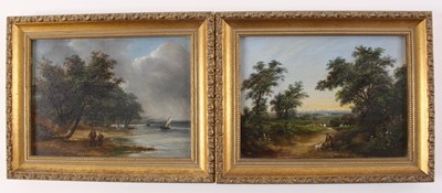 Lot 1447 - Robert Burrows (1810-1883) - Pair; Figures on...