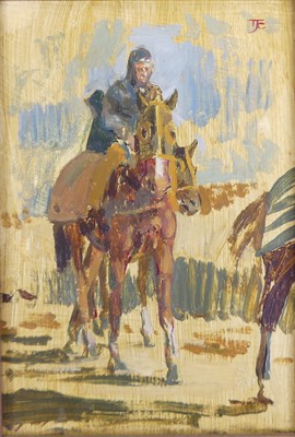 Lot 1099 - Tom Coates (1941-2023) - Kentucky Rider, oil...