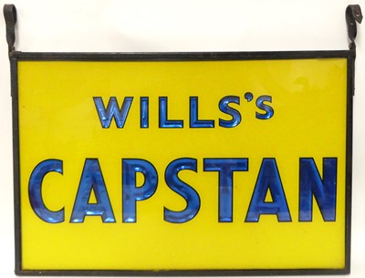 Lot 185 - A vintage Wills's Capstan reverse printed...