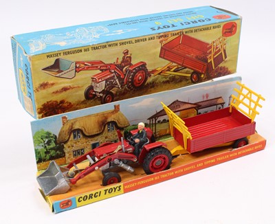 Lot 1391 - A Corgi Toys gift set No. 9 Massey Ferguson...