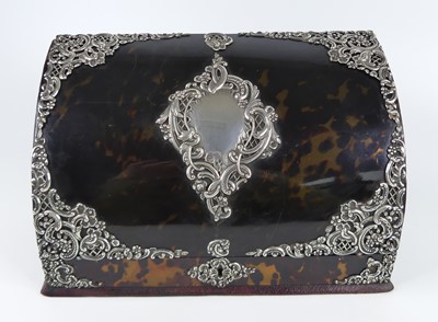 Lot 1366 - A Victorian silver mounted and tortoiseshell...