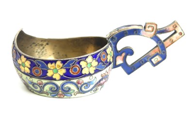 Lot 1215 - An early 20th century Russian silver-gilt and...