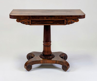 Lot 1575 - A William IV rosewood pedestal tea...