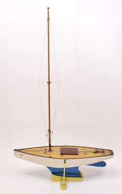 Lot 58 - A very well made 1960s wooden hull pond yacht,...