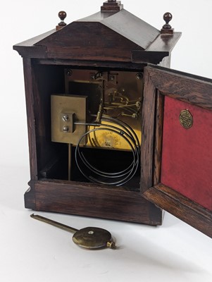 Lot 1 - A 19th century oak cased mantel clock having...