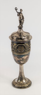 Lot 125 - A Jugendstil silver plated trophy cup,...