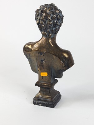 Lot 8 - A painted resin head & shoulders bust of David,...