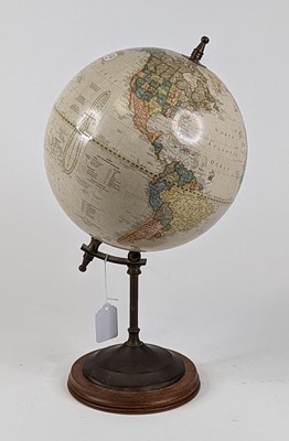 Lot 17 - *A reproduction terrestrial table globe, on...