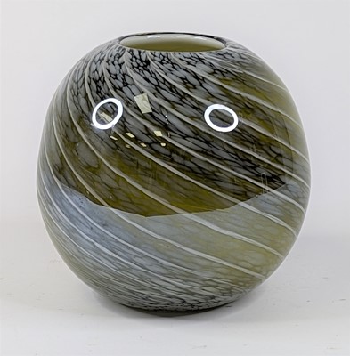 Lot 36 - A 20th century art glass vase of globular form,...