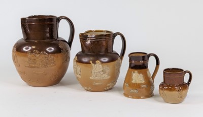 Lot 49 - A Doulton Lambeth salt glazed stoneware jug in...