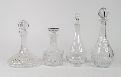 Lot 81 - A cut glass ship's decanter and stopper,...