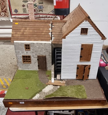 Lot 1501 - A scratch built dolls house model of a mill...