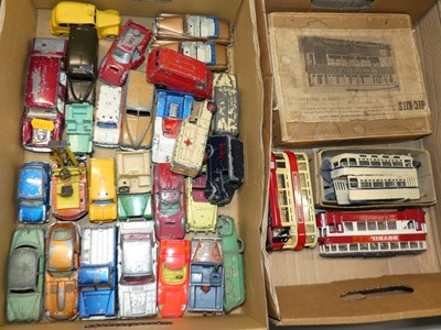 Lot 1537 - Three boxes containing loose playworn diecast...