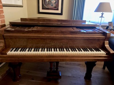Lot 518 - A 19th century burr walnut cased grand piano...