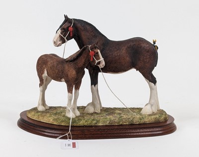 Lot 161 - A Border Fine Arts resin model of a Clydesdale...