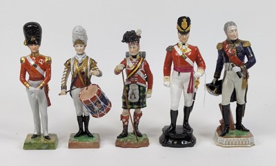 Lot 164 - A collection of five porcelain figures of...