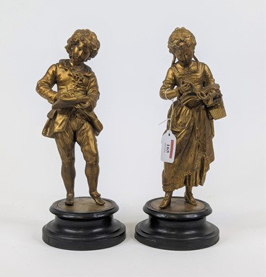 Lot 165 - A pair of 19th century French gilt spelter...