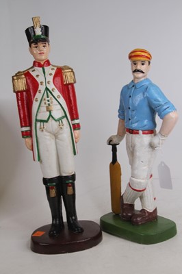 Lot 168 - A modern painted cast iron model of a solider...