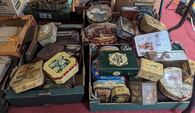 Lot 199 - An extensive collection of metal biscuit tins,...