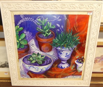 Lot 1023 - Contemporary school - still life with crocus...