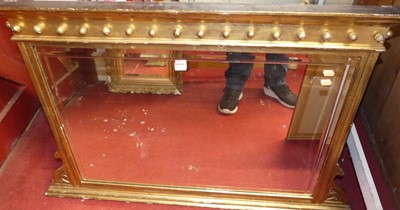 Lot 1032 - Late Victorian gilt wood and gesso over mantel...