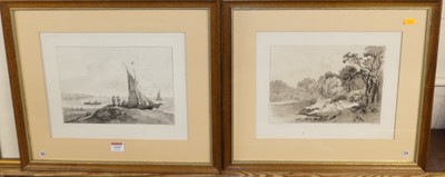 Lot 1045 - After Thomas Gainsborough - pair of monochrome...