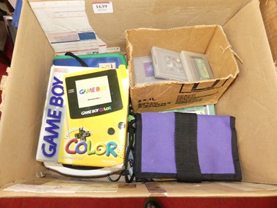 Lot 1639 - A Nintendo 1998 Gameboy Colour, together with...