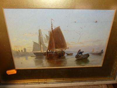 Lot 1056 - W.H. Ford - Fishing boats, oil on board;...