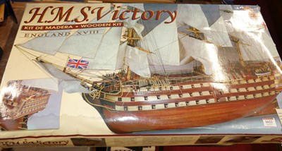 Lot 1622 - A boxed Constructo HMS Victory wooden kit in...