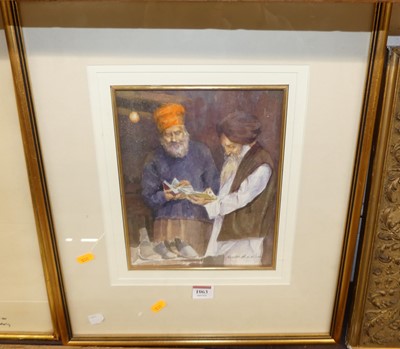 Lot 1063 - Frazer Price - Indian Traders, watercolour,...