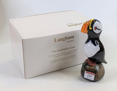 Lot 235 - A Langham glass model of a puffin, h.19cm, boxed