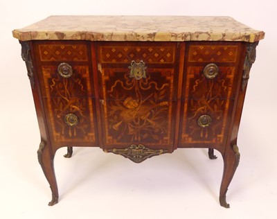 Lot 1577 - A French mahogany rosewood and satinwood...