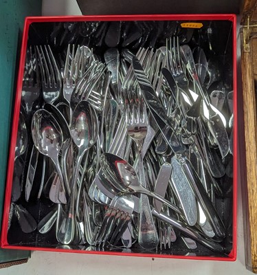 Lot 273 - A collection of silver plated flat ware,...